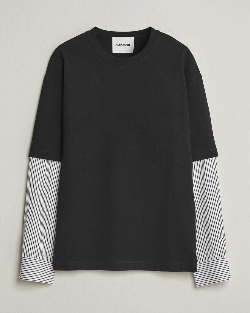 Jil Sander Long Sleeve T-Shirt Black – Flerfarvet