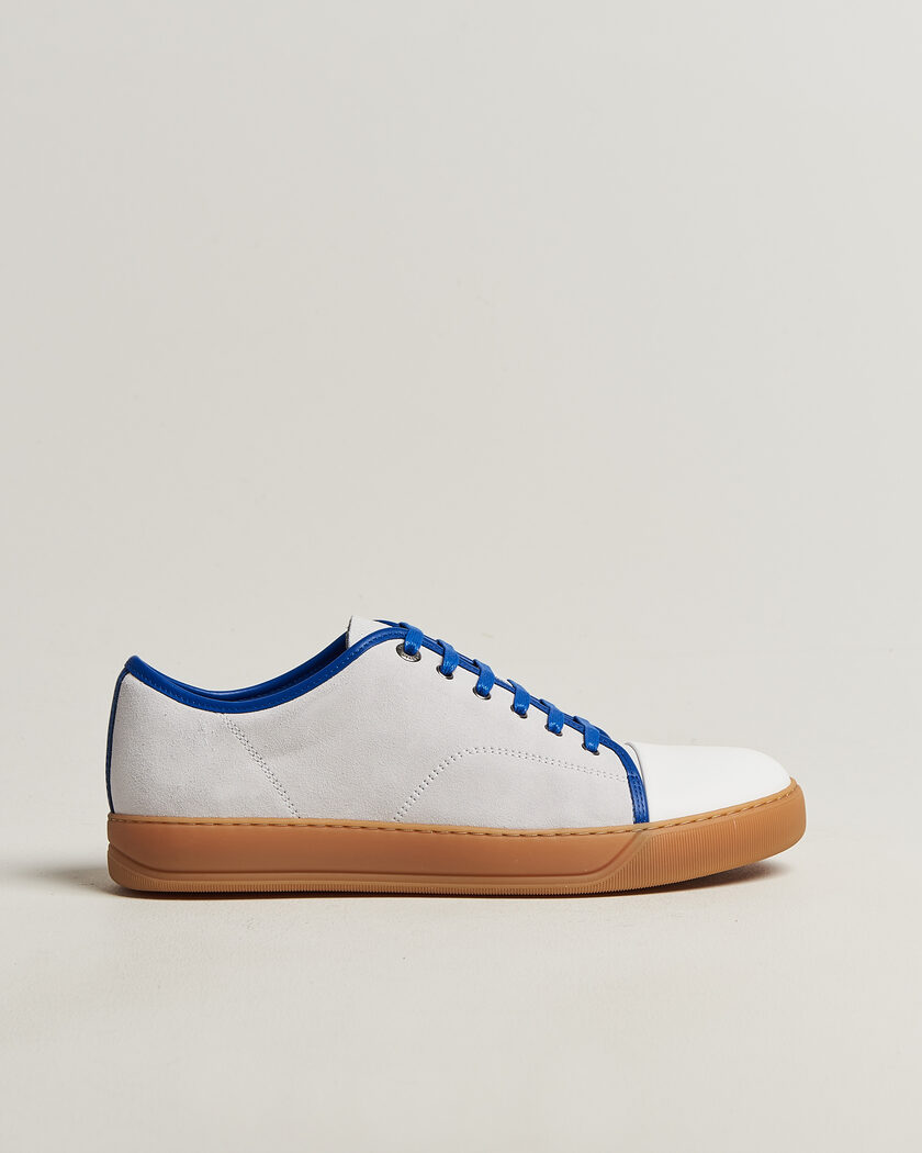 Lanvin DBB1 Nappa Cap Toe Sneaker White/Blue – Hvid