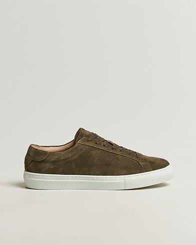 LES DEUX Theodor Suede Sneakers Teak Brown – Grøn