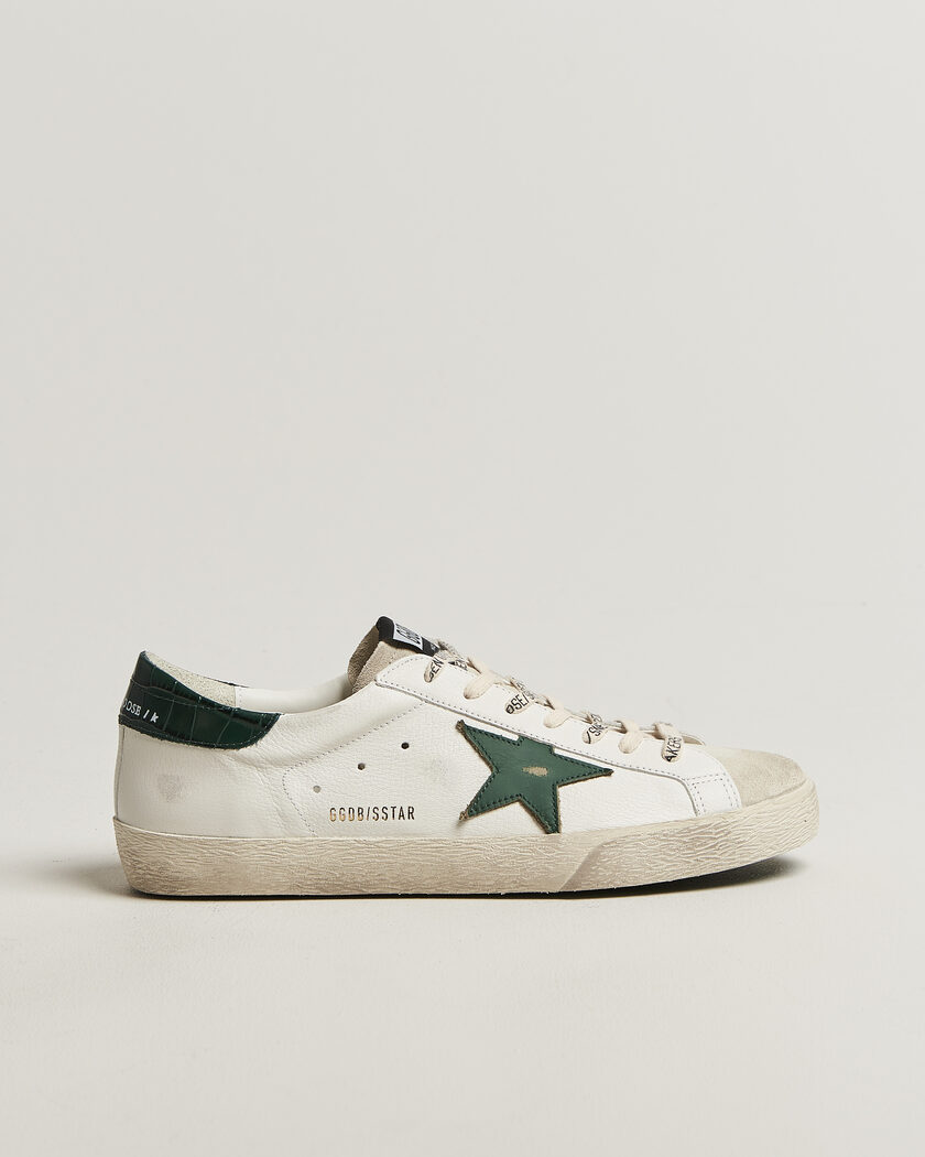 Golden Goose Super-Star Sneakers White/Green – Hvid