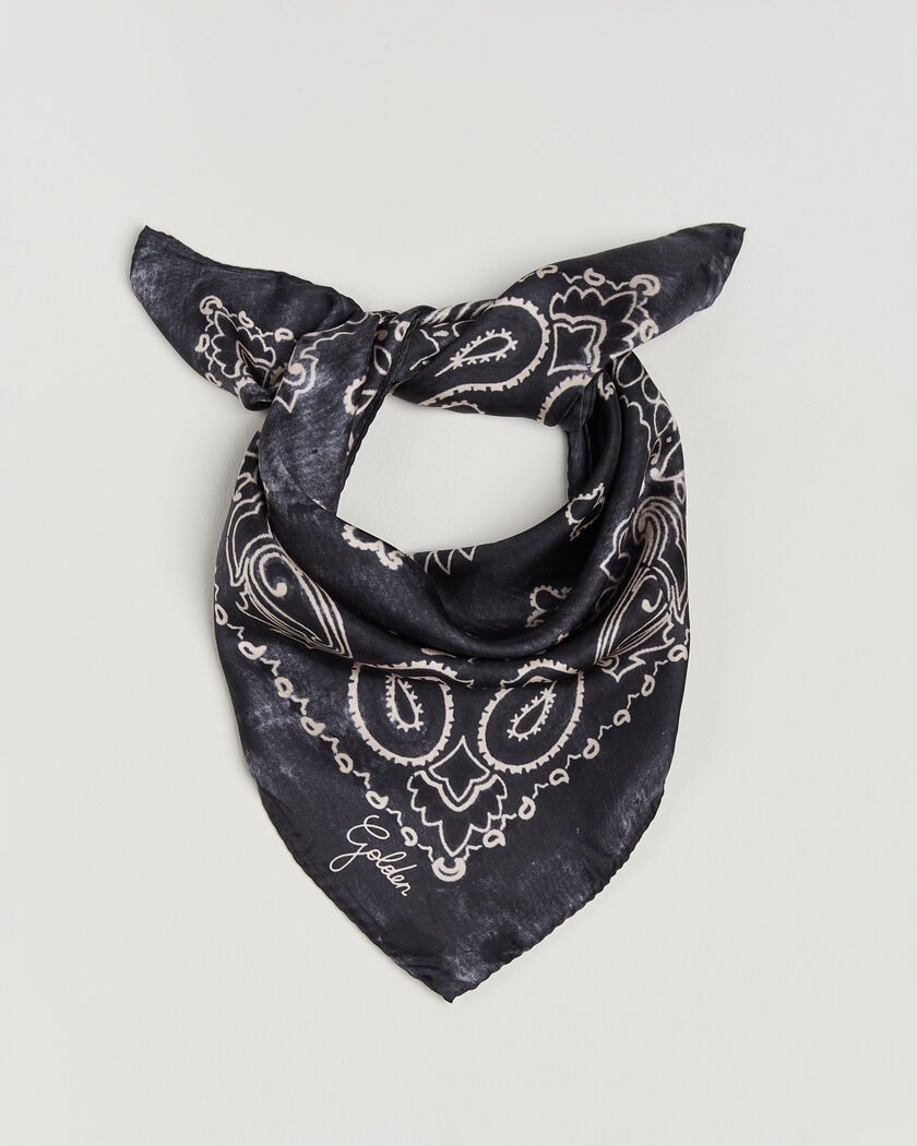 Golden Goose Paisley Silk Bandana Antracite – Grå
