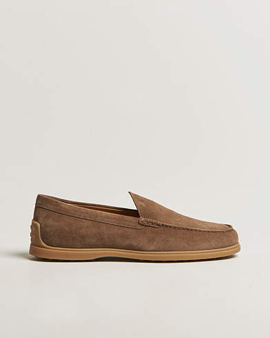 Tod's Gomma Leggera Loafers Chestnut Suede – Brun