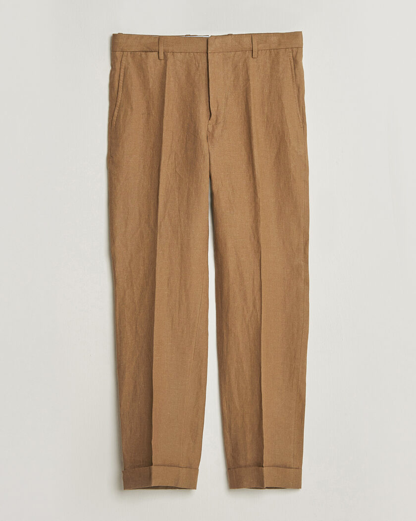 Polo Ralph Lauren Linen Pleated Trousers Light Sable – Beige