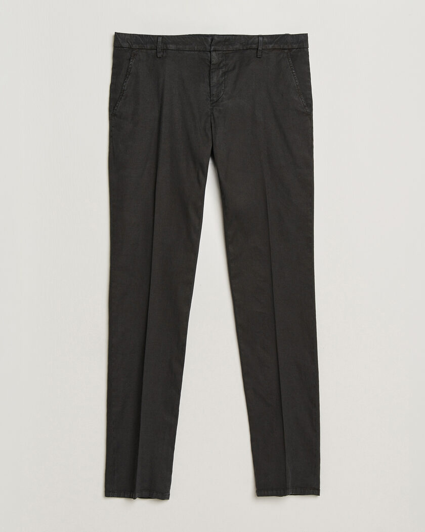 Dondup Spiritisimo Linen Stretch Chinos Black – Sort