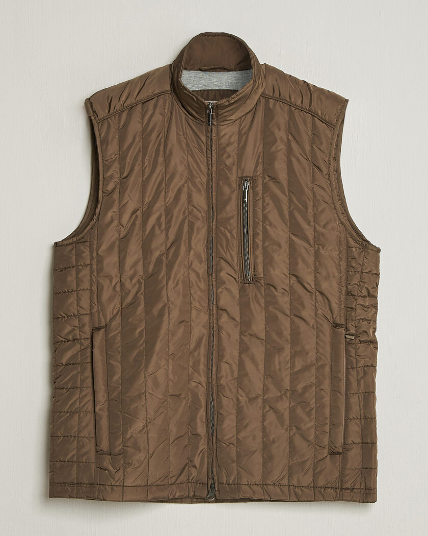 Stenströms Nylon Quilted Light Padded Vest Olive – Grøn