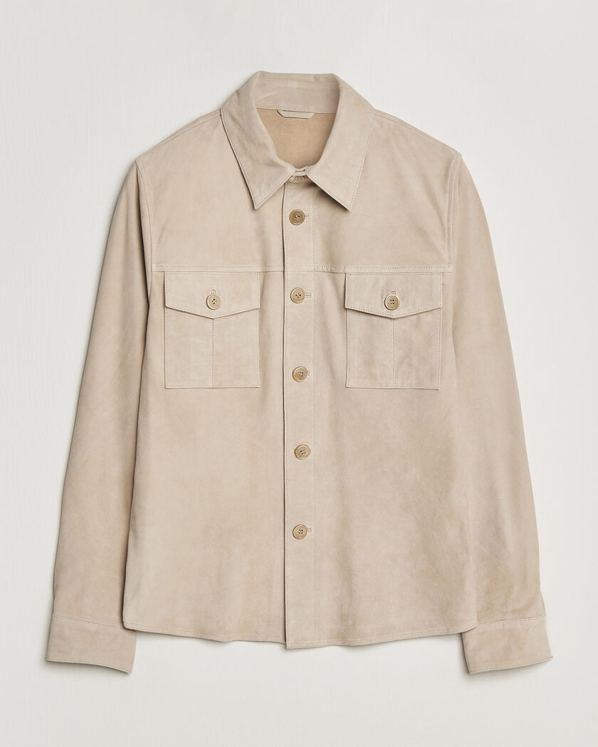 Stenströms Suede Pocket Overshirt Beige – Beige