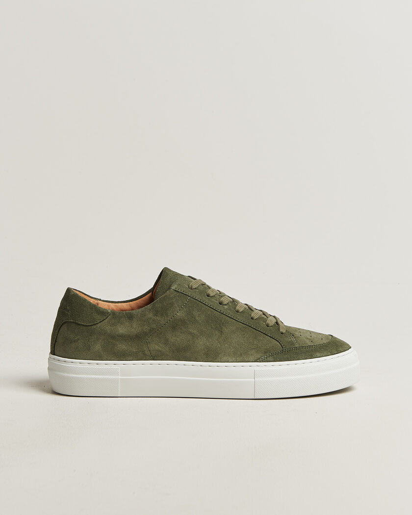 J.Lindeberg Art Signature Suede Sneaker Kalamata – Grøn