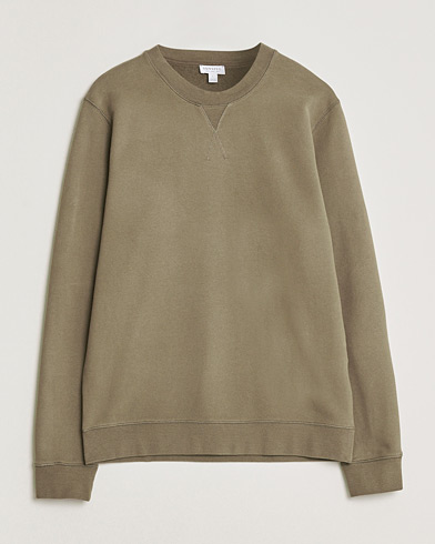 Sunspel Loopback Sweatshirt Dark Cedar – Brun