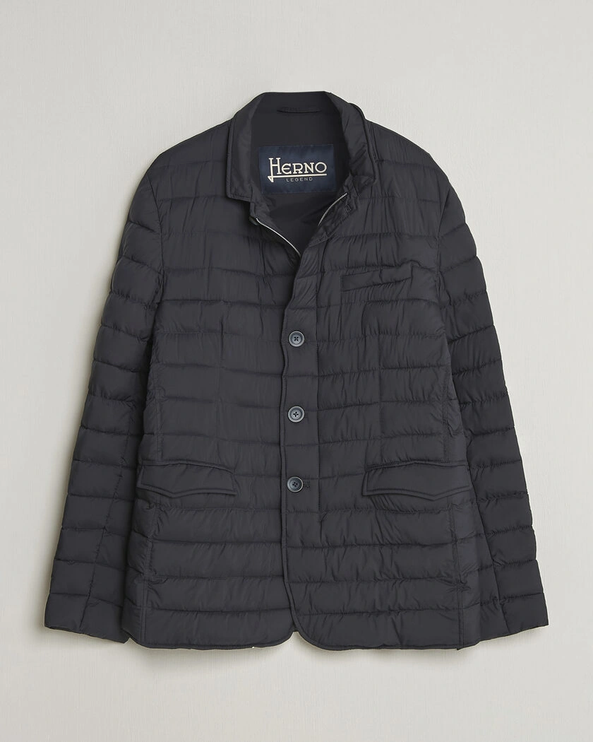 Herno Nuage Matt Nylon Blazer Navy – Blå