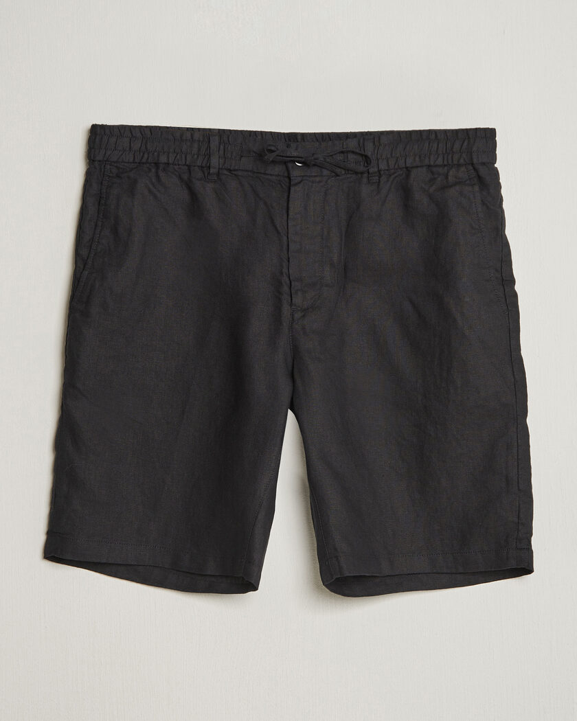 Gant Regular Fit Linen Drawstring Shorts Black – Sort