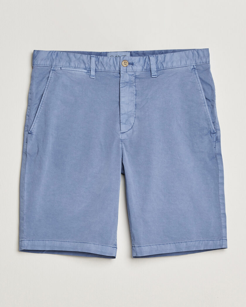Gant Regular Sunfaded Shorts Faded Denim – Blå