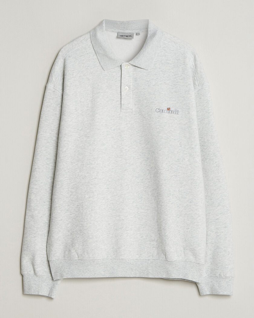 Carhartt WIP WIP Label Polo Sweatshirt Ash Heather – Grå