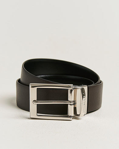 Canali Reversible Saffiano Belt Black/Brown – Flerfarvet