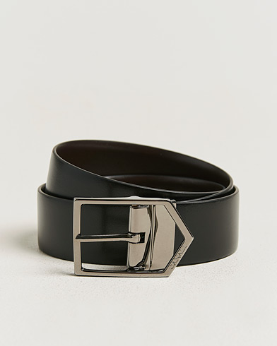 Canali Reversible Leather Belt Black/Brown – Flerfarvet