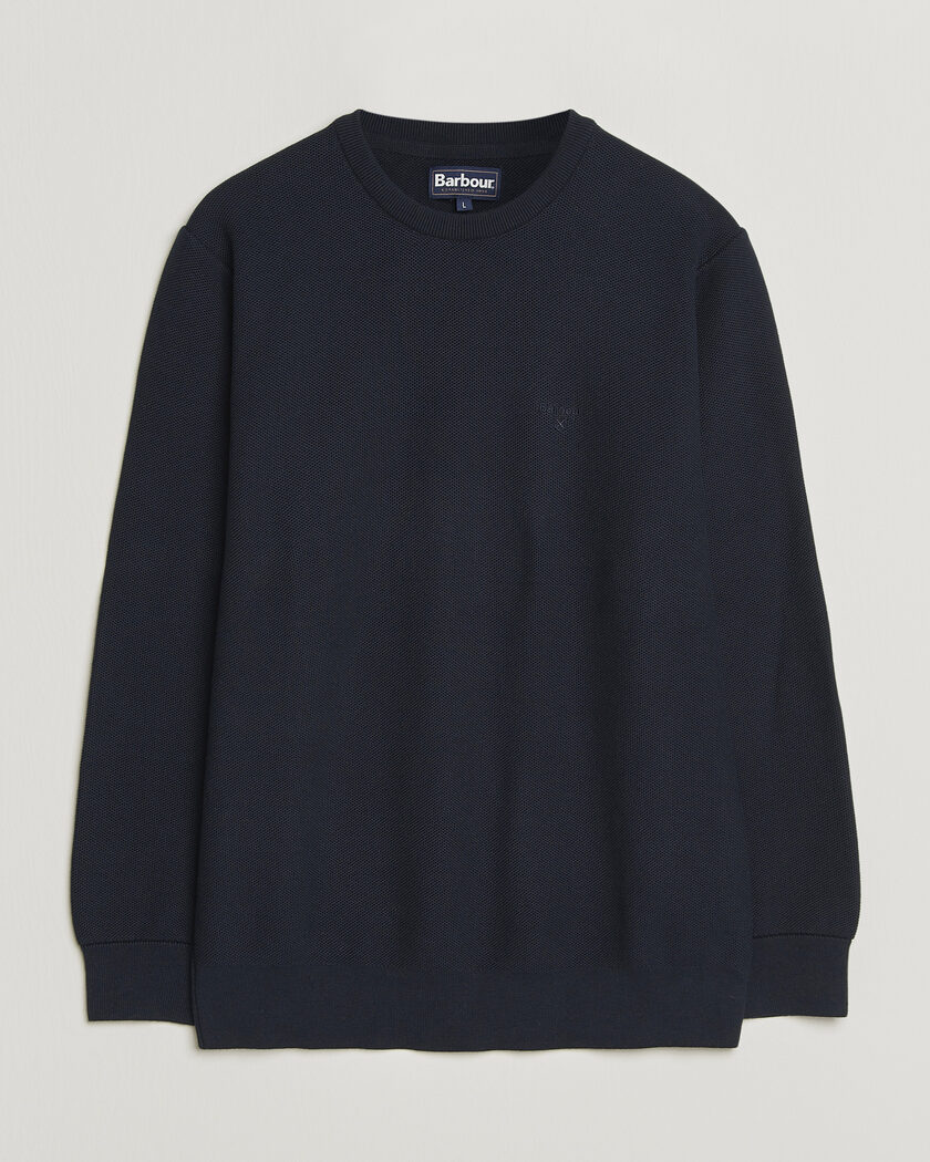 Barbour Lifestyle Honeycomb Crew Neck Navy – Blå