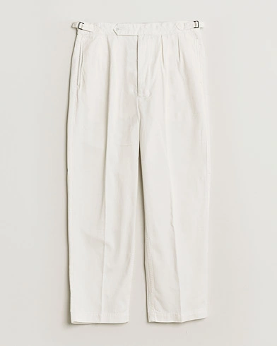 Polo Ralph Lauren Pleated Cotton Twill Chinos Deckwash White – Hvid