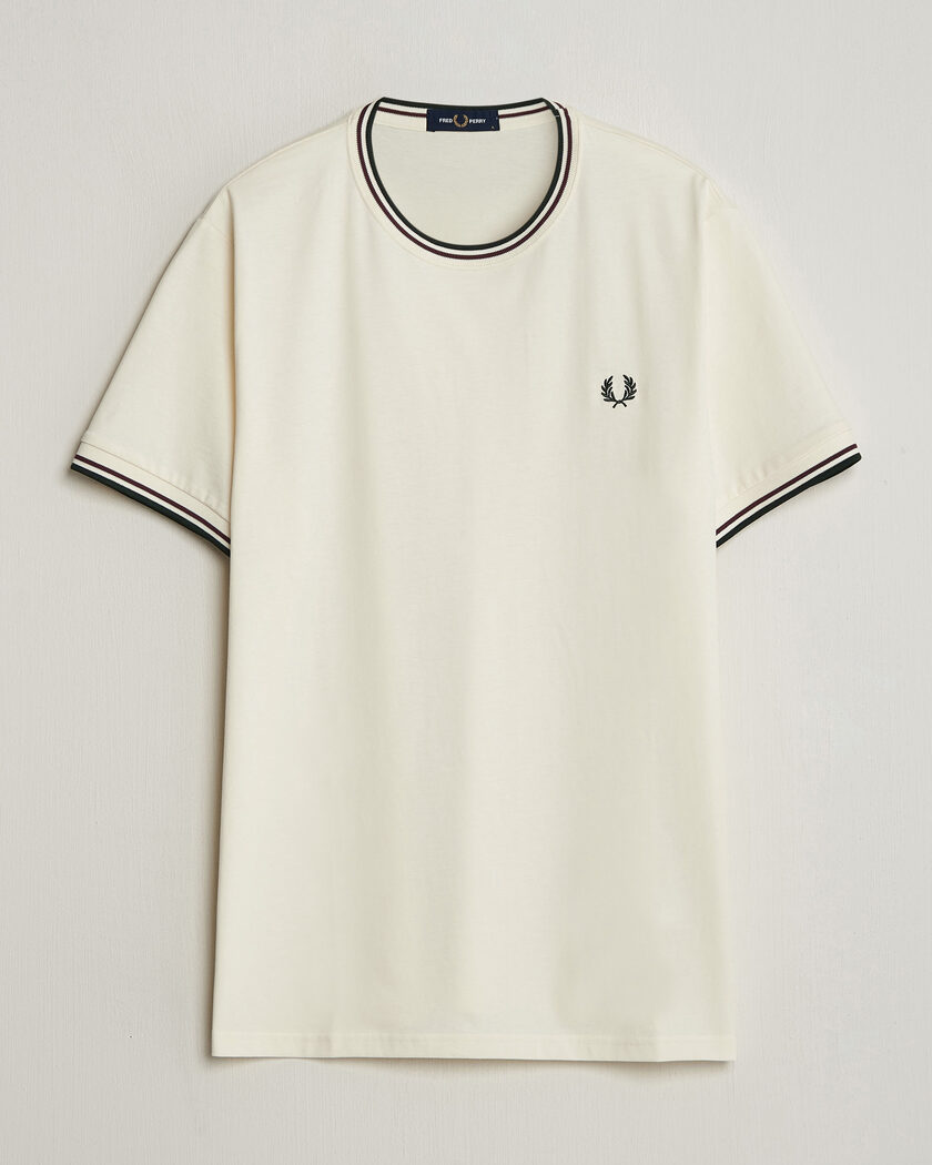 Fred Perry Twin Tipped T-Shirt Ecru – Hvid