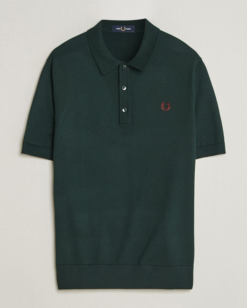 Fred Perry Cotton Knitted Polo Grassroots Green – Grøn