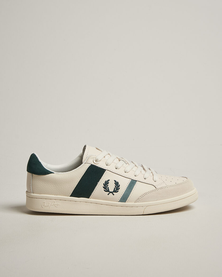 Fred Perry B725 Leather/Suede Sneaker Ecru – Hvid