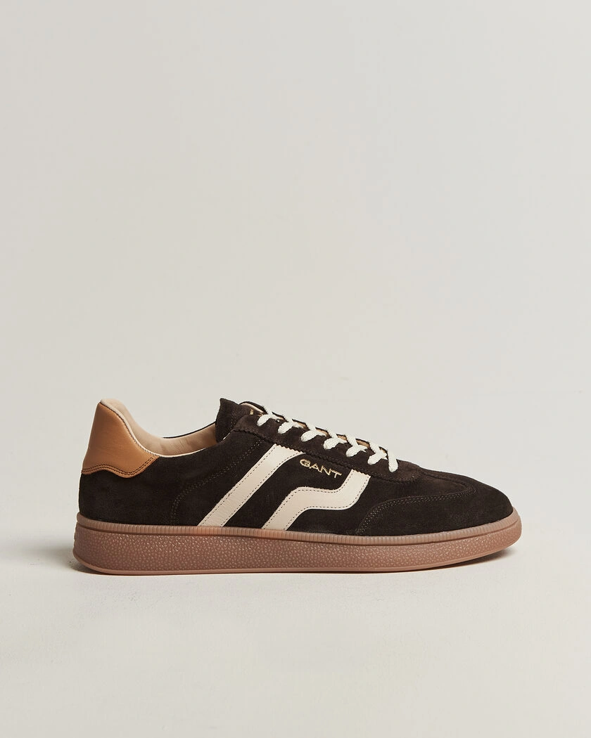 GANT Cuzmo Suede Sneaker Dark Brown/White – Brun