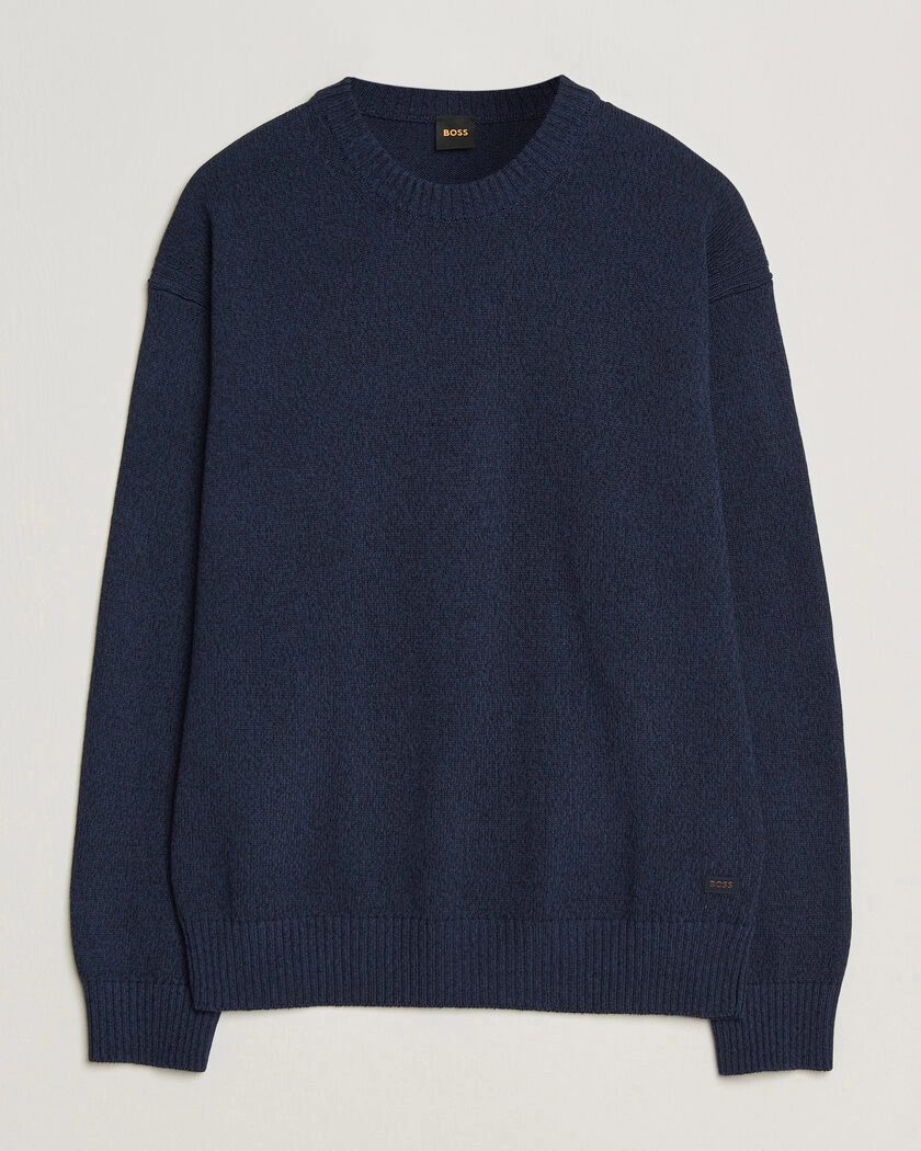 BOSS ORANGE Kerlino Knitted Sweater Dark Blue – Blå