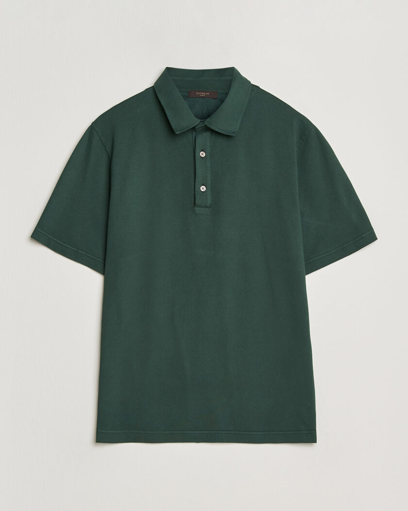 Zanone Soft Cotton Piquet Polo Dark Green – Grøn