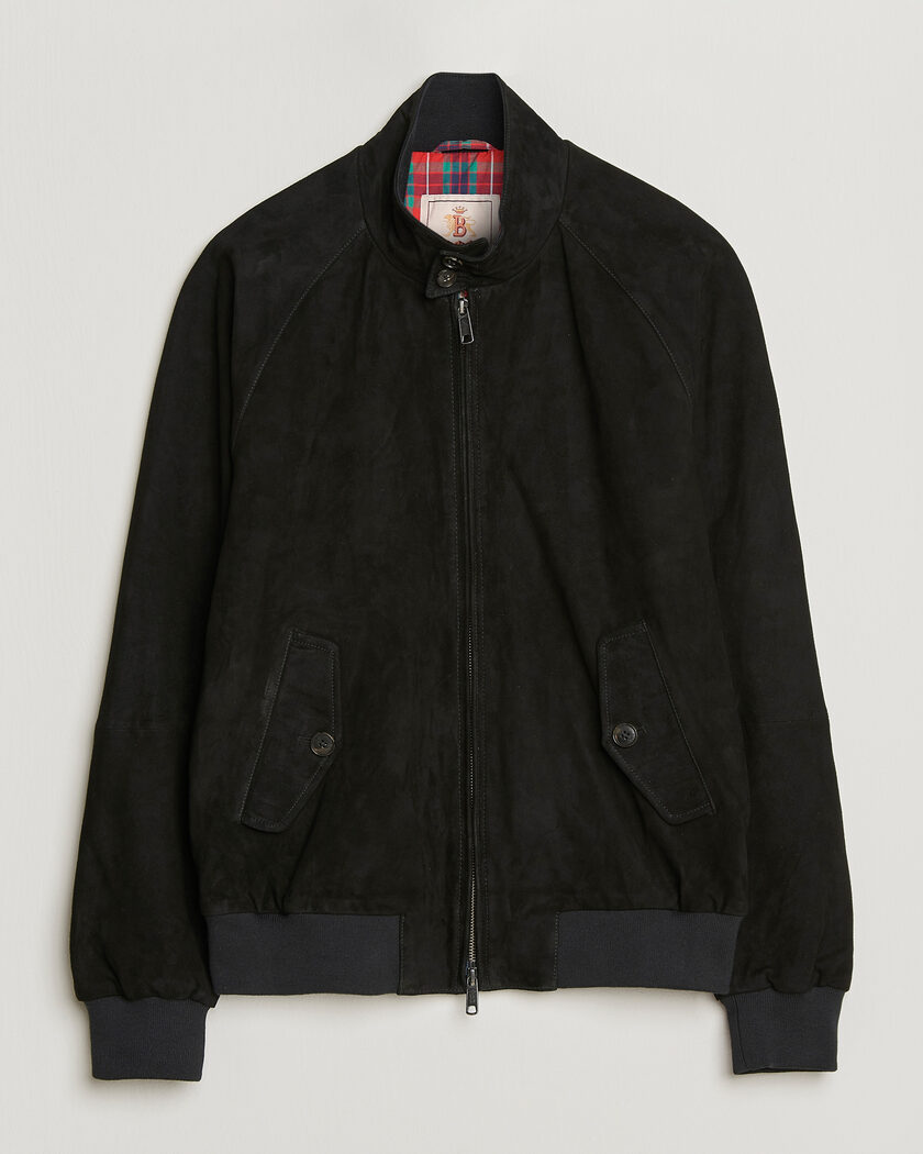 Baracuta G9 Suede Jacket Black – Sort