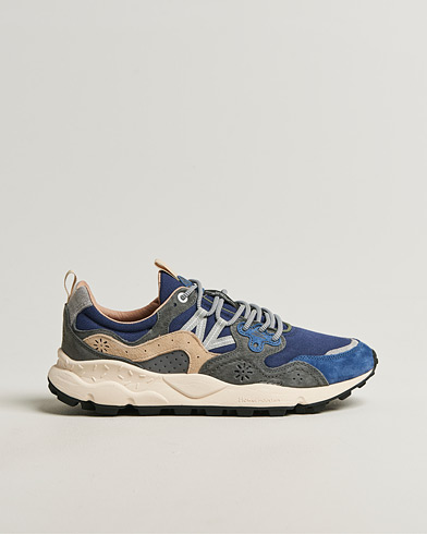 Flower Mountain Yamano 3 Suede/Canvas Sneaker Blue/Grey – Blå