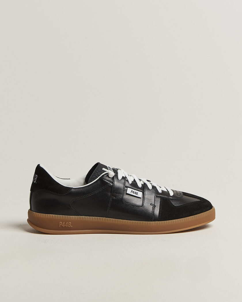 P448 Monza Leather/Suede Sneaker Black – Sort