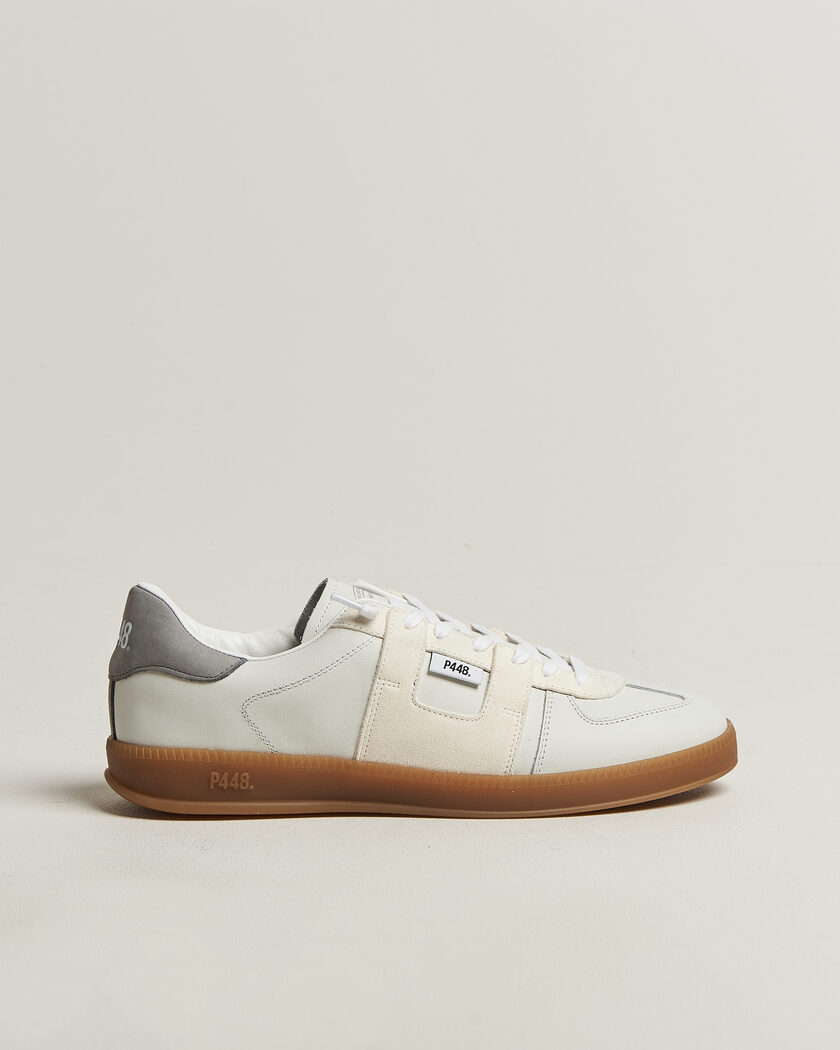P448 Monza Leather/Suede Sneaker White – Hvid
