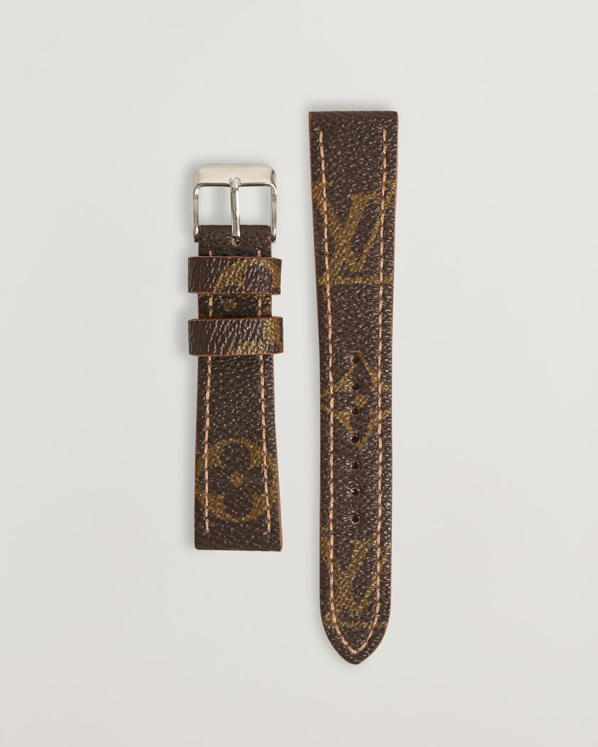 Care with Carl Watch Strap Remade Louis Vuitton 20/16 mm Monogram – Brun