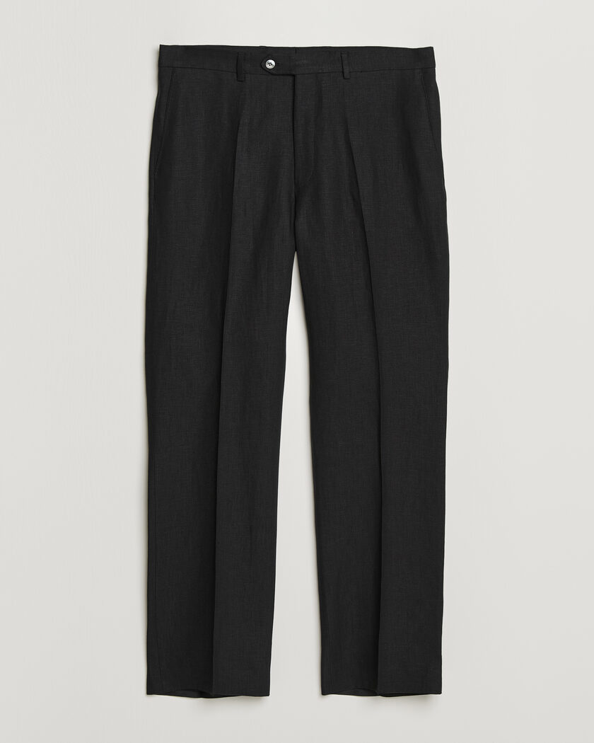 Oscar Jacobson Dell S Linen Trousers Black – Sort