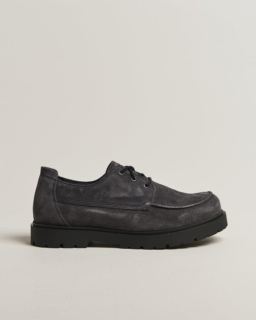 BIRKENSTOCK Highwood Moc Lace Charcoal Suede – Grå