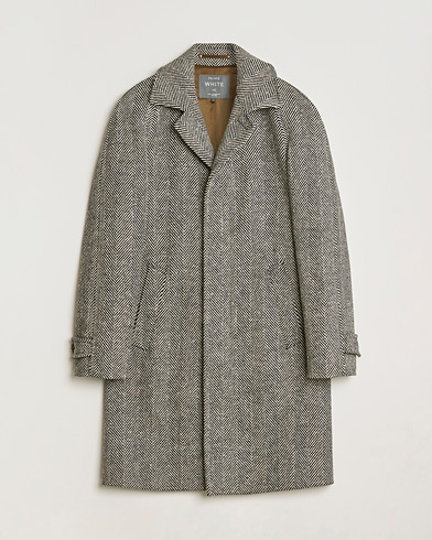 Pre-owned Private White V.C. Raglan Wool Coat Black & Cream 2 - XS – Sort