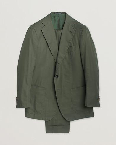 Orazio Luciano Cotton Suit Green 50 – Grøn