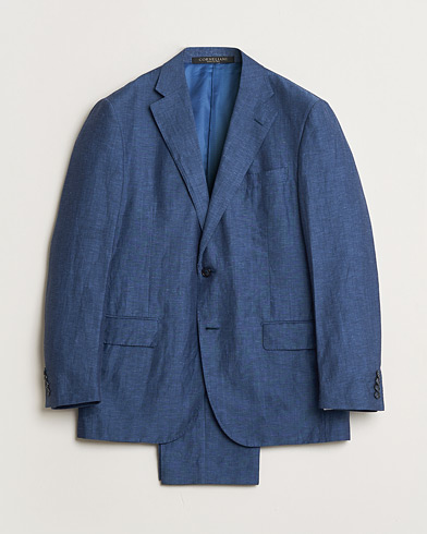 Corneliani Linen/Wool Blend Suit Blue 52 – Blå