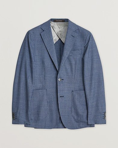 Pre-owned Oscar Jacobson Ferry Check Wool Blazer Multi – Blå