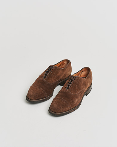 Pre-owned Allen Edmonds Barlow Oxford Dark Brown Suede UK8,5 - EU42 – Brun