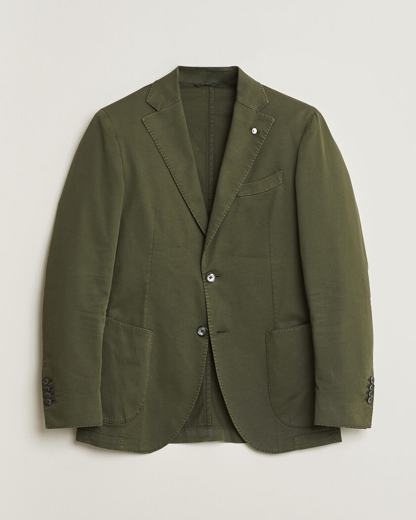 Pre-owned L.B.M. 1911 Jack Regular Fit Cotton Stretch Blazer Green 46 – Grøn