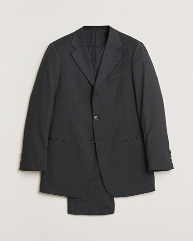 Armani Collezioni Pinstriped Wool Suit Dark Grey 50 – Grå