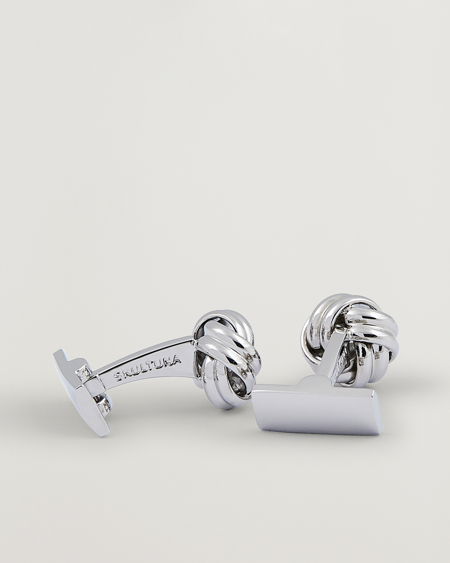 Herre |  | Skultuna | Cuff Links Black Tie Collection Knot Silver