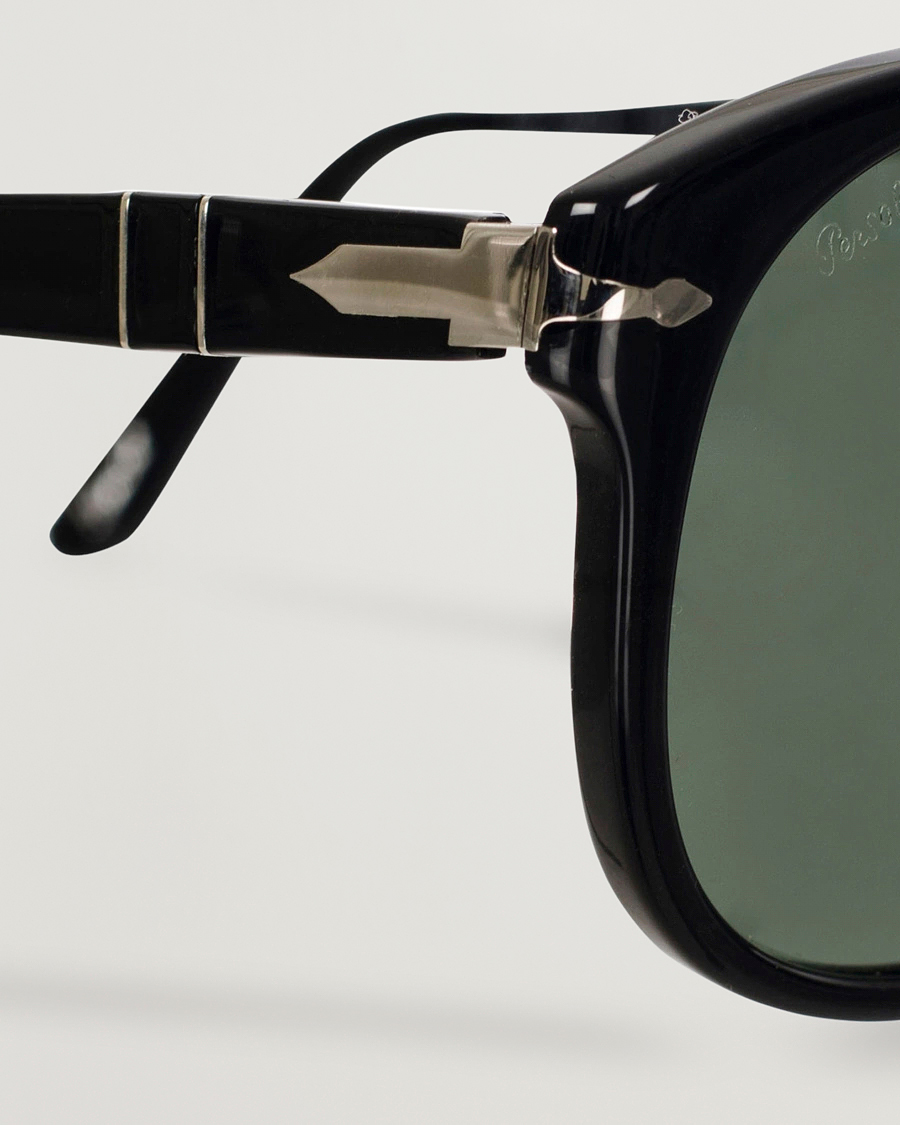 Herre | Solbriller | Persol | 0PO0714 Folding Sunglasses Black/Crystal Green