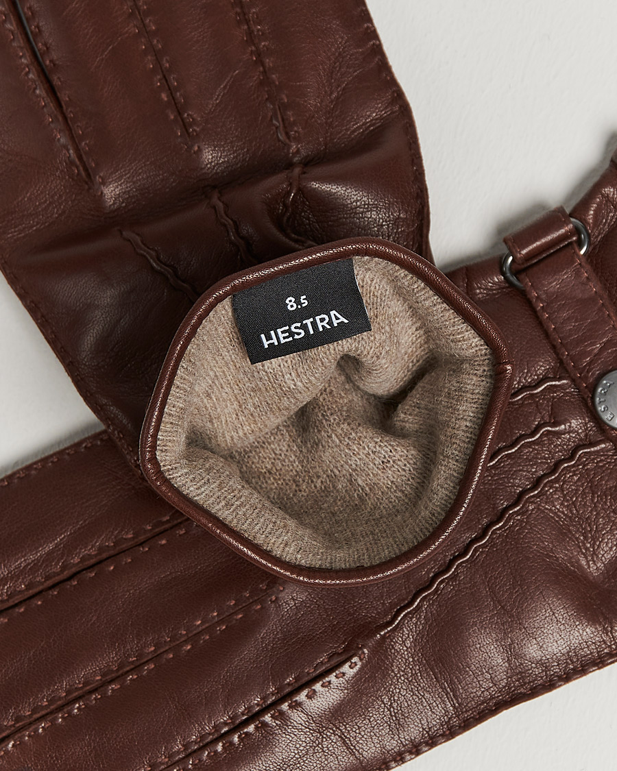 Herre | Handsker | Hestra | Jake Wool Lined Buckle Glove Chestnut