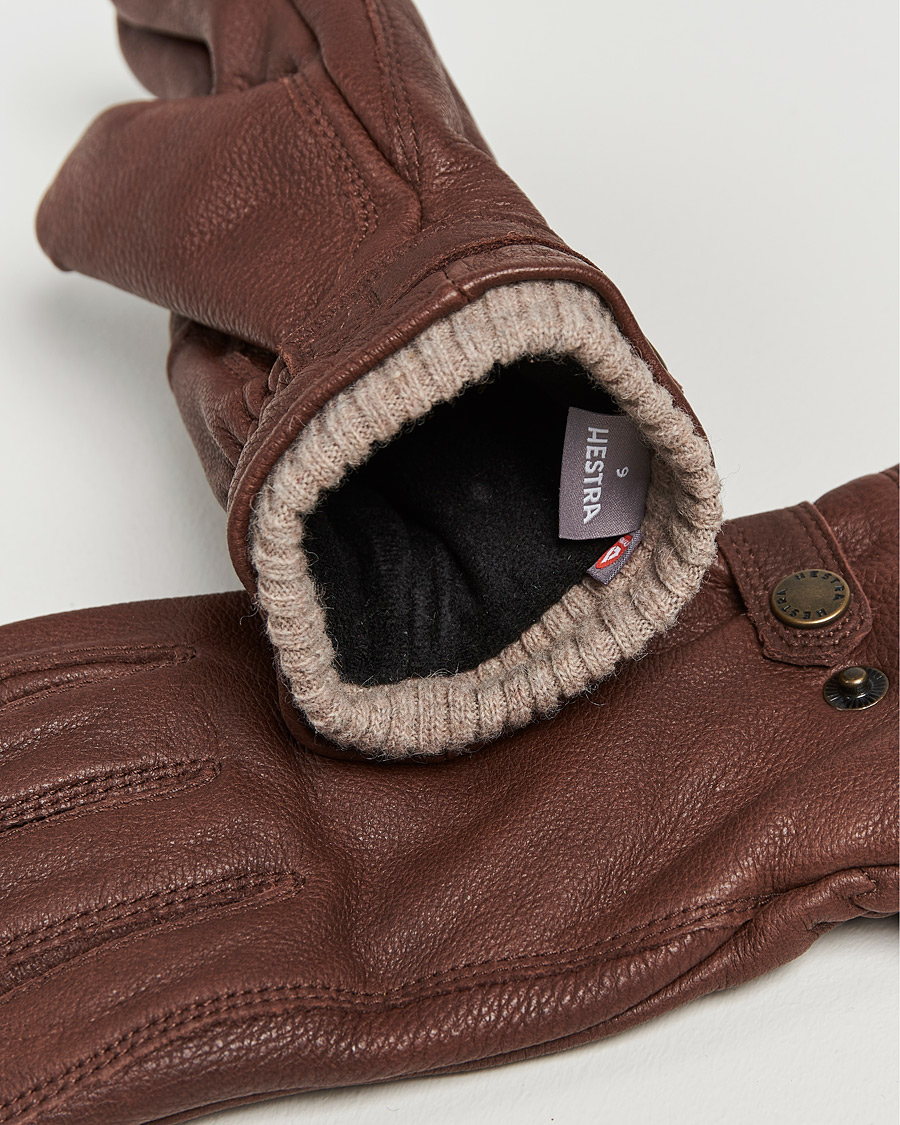 Herre | Handsker | Hestra | Utsjö Fleece Liner Buckle Elkskin Glove Chestnut