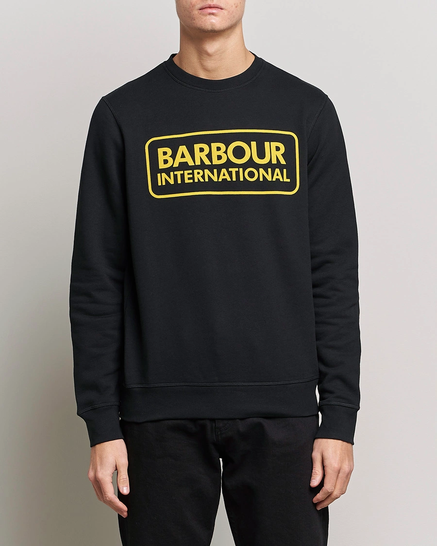Herre | Tøj | Barbour International | Large Logo Sweatshirt Black