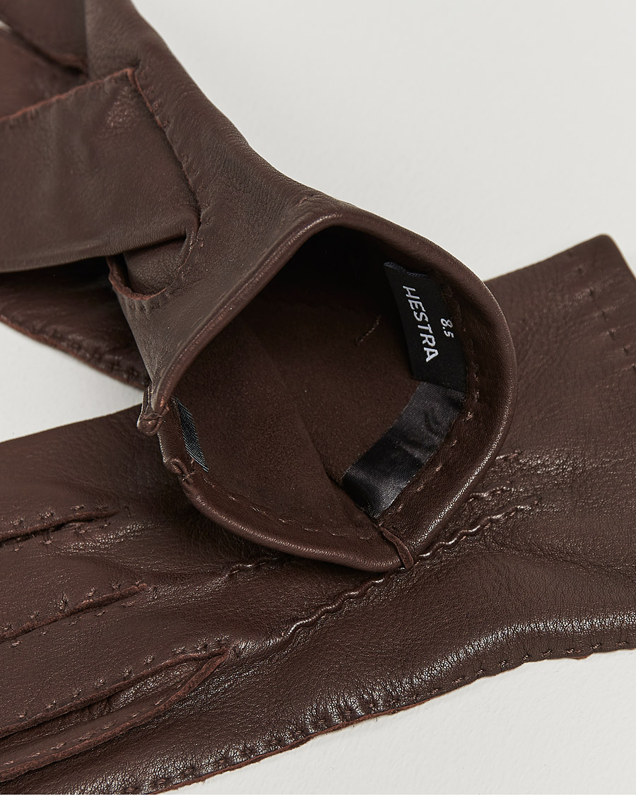 Herre | Handsker | Hestra | Henry Unlined Deerskin Glove Chocolate