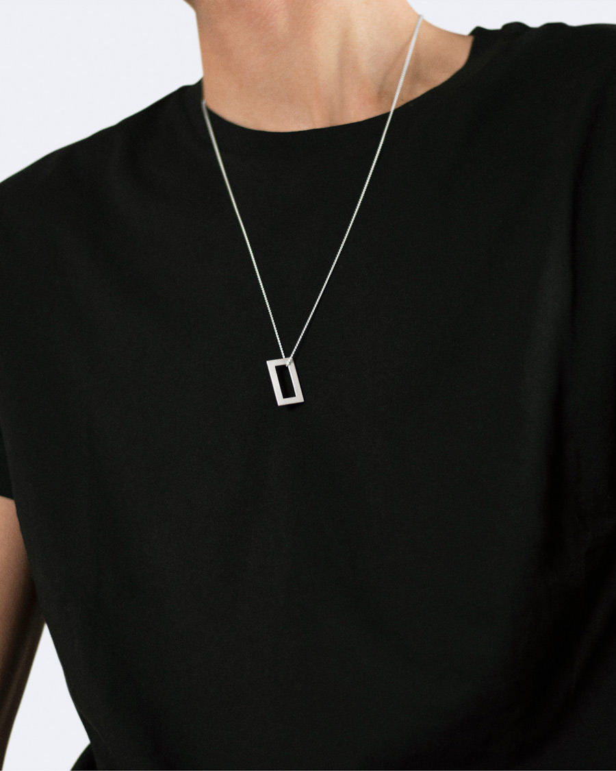 Herre | Smykker | LE GRAMME | Rectangular Necklace Le 3.4 Sterling Silver