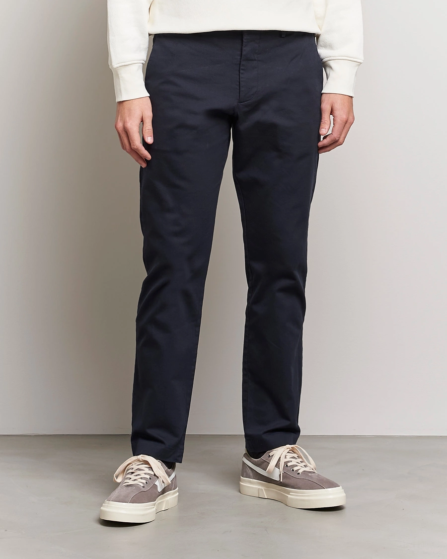 Herre | Chinos | NN07 | Theo Regular Fit Stretch Chinos Navy Blue