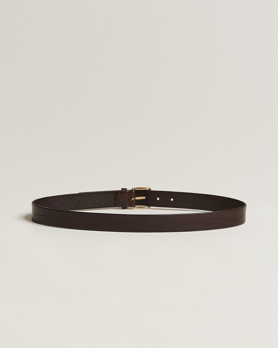 Herre | Tøj til bryllup | Anderson\'s | Leather Belt 3 cm Dark Brown