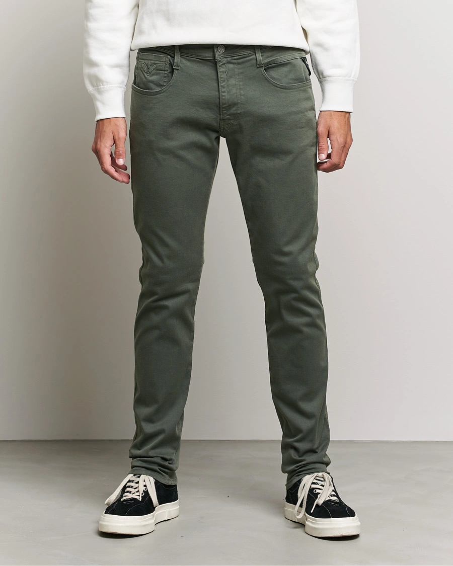 Herre | Tøj | Replay | Anbass Hyperflex X.Lite 5-Pocket Pants Olive Green